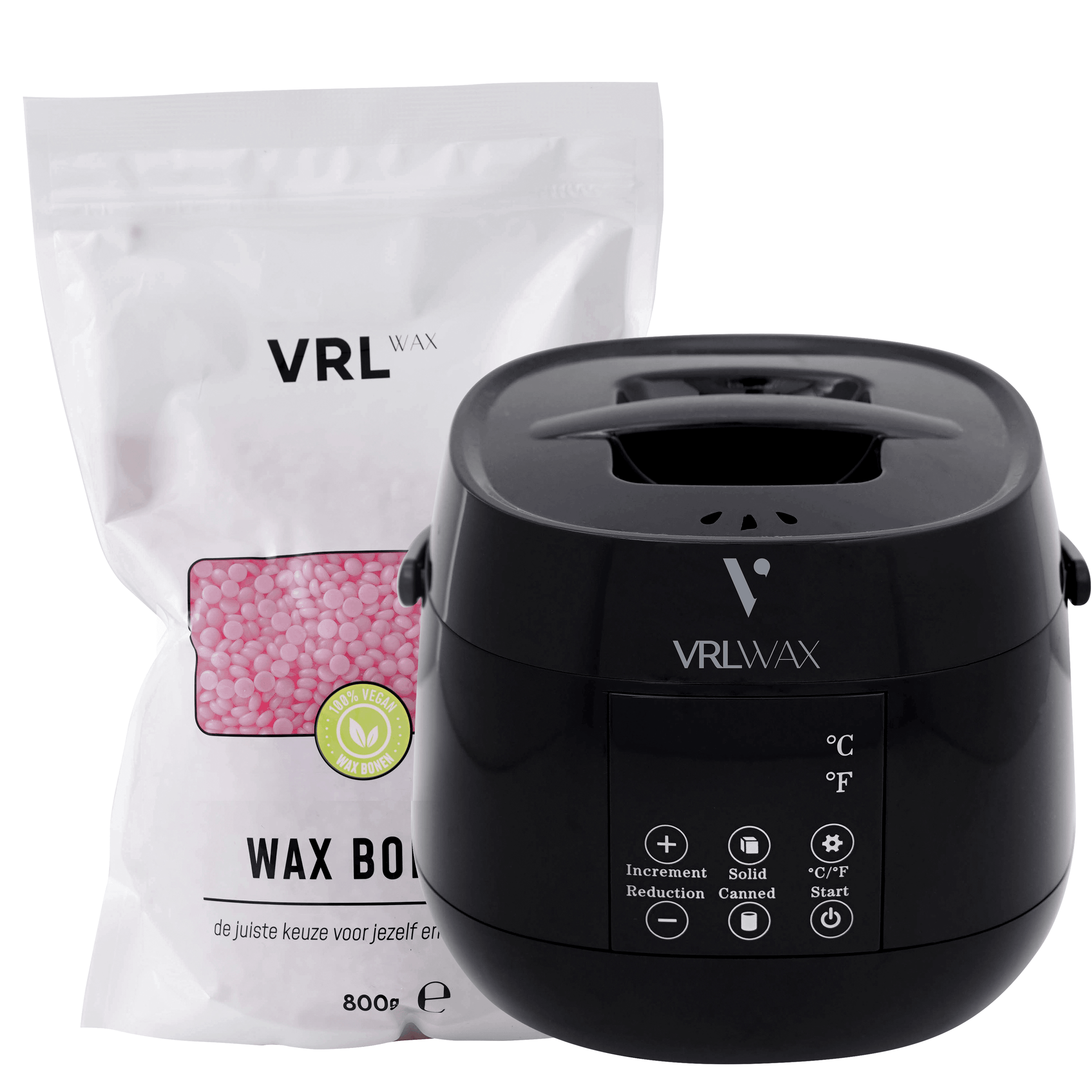 VRL Smart Wax Device Starter Kit - Hair Removal Device - Orange Wax Beans - Fragrance Free and Vegan