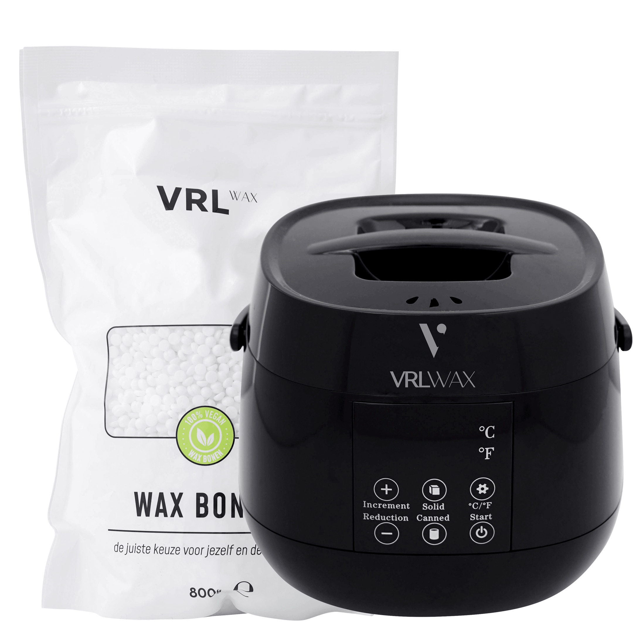 VRL Smart Wax Apparat Startpaket - Hårborttagningsapparat - Kokosvax Bönor - Parfymfri och Vegansk